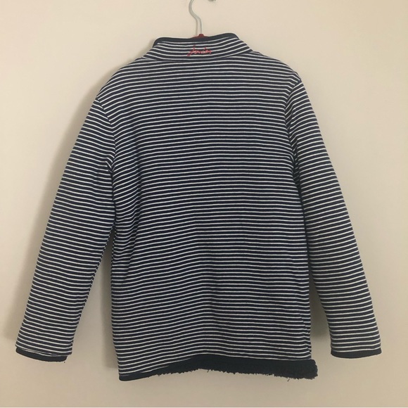 Joules Reversible Shacket Sherpa Zip Up Nautical Jacket 10/12 - Picture 6 of 7